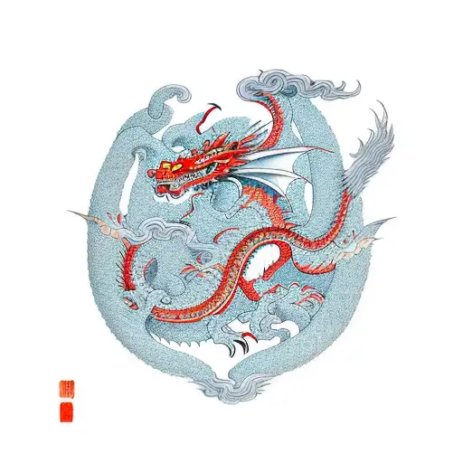 A Dragon In Chinese Style
