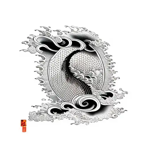 Japanese Rising Sun Wind Bars Waves