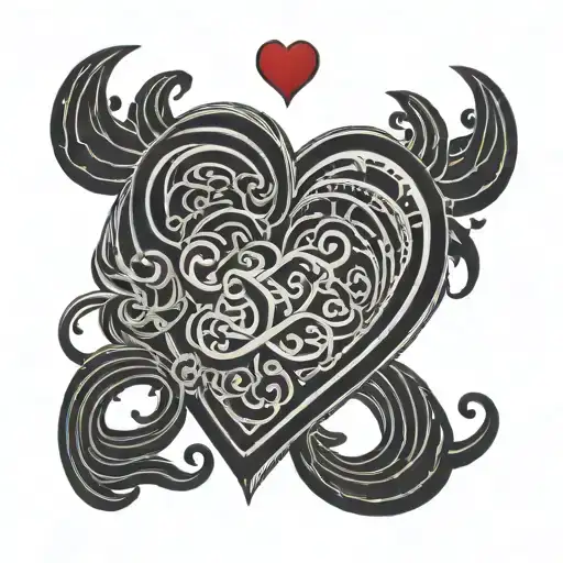 Heart And Passion Symbol Formed