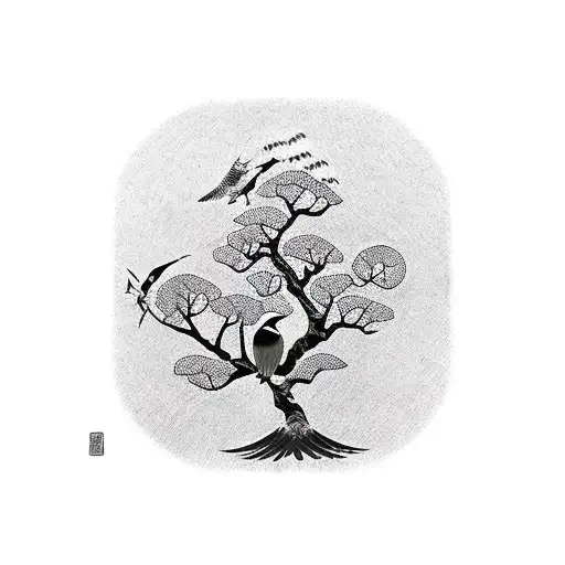 Madrone Tree With Crows