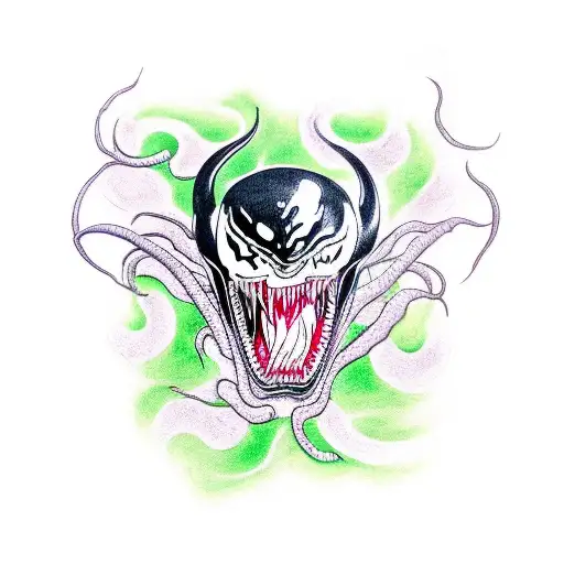 Venom With Green Outline