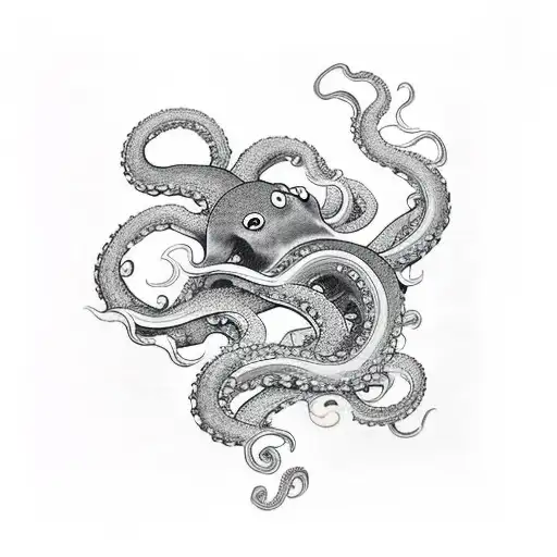 Giant Octopus In The Great Kanagawa's Wave