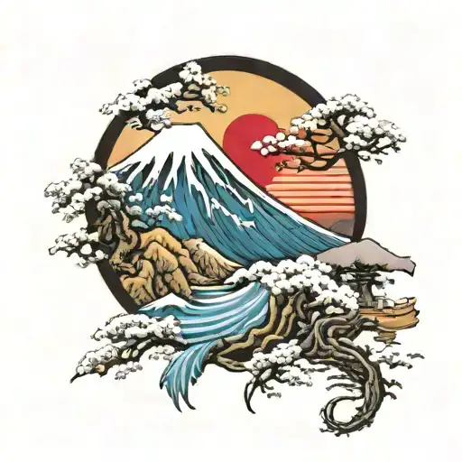 Enso And Mountain Fuji