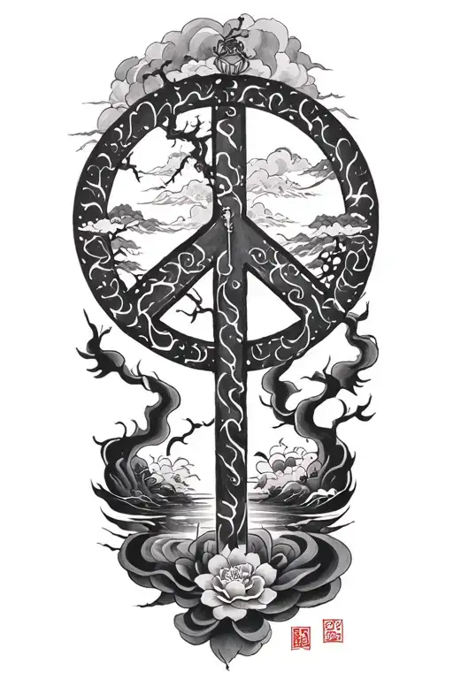 Peace And Lightining Storm And Time And Nature