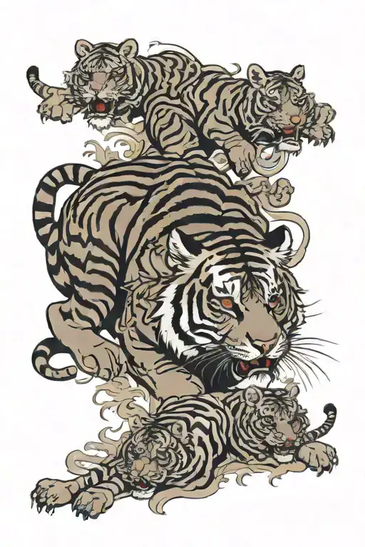 Aries And Tiger Surrounded