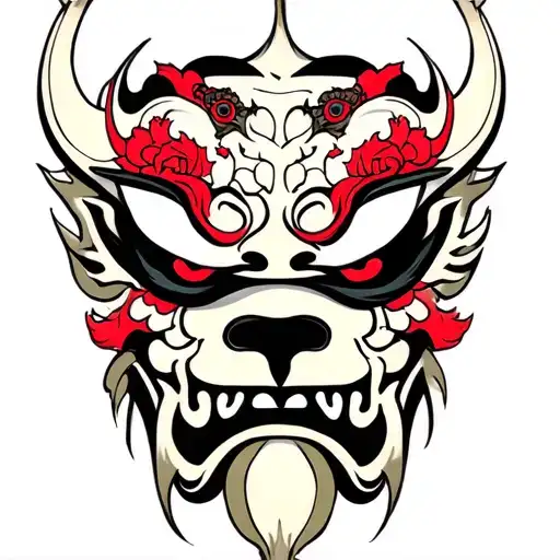 Tree Of Life Japanese Oni Mask