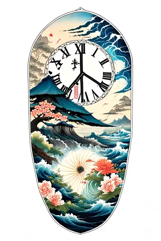 Peace And Lightining Storm And Time And Nature Japanese