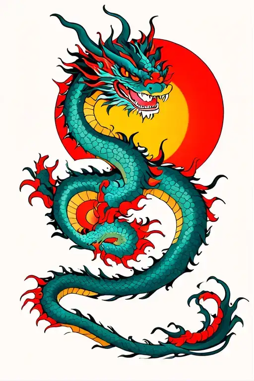 The Dragon That Hold The Sun In Paws