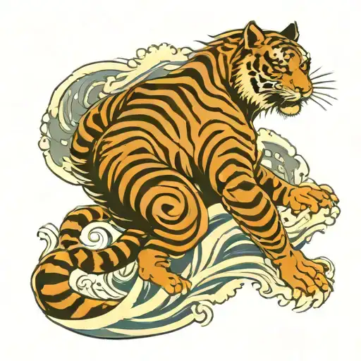 Samurai Waves Tiger