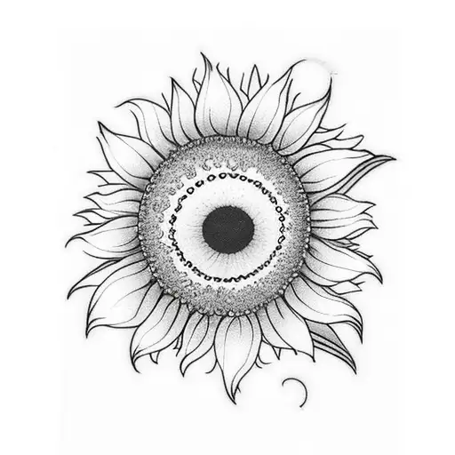 Sunflower With A Spider On String