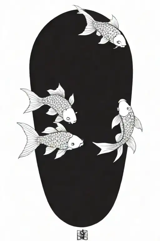 Sacred Geometry Koi Fish Transforming