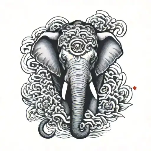 Elephant Third Eye Looking