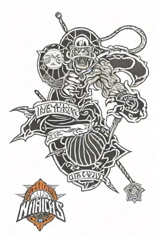 Knicks Logo With Banner That Says New York Or Nowhere