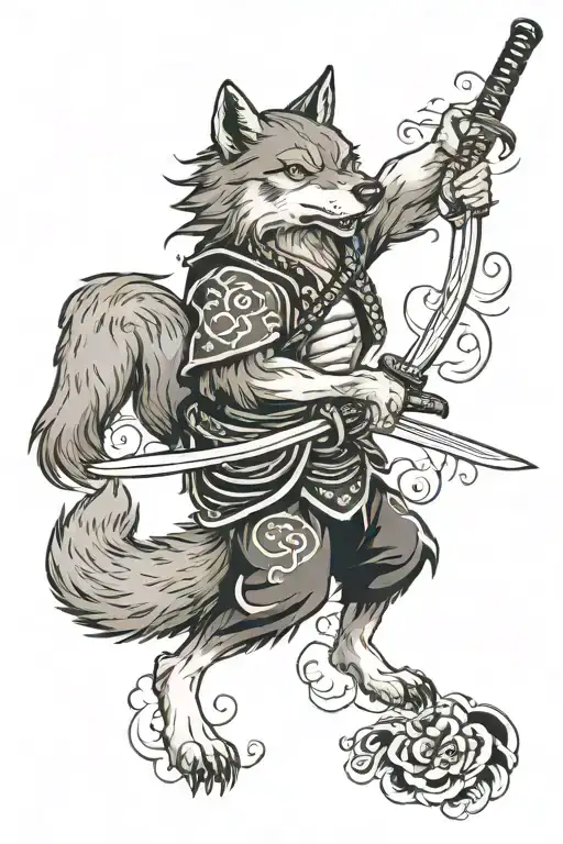 Wolf And Katana