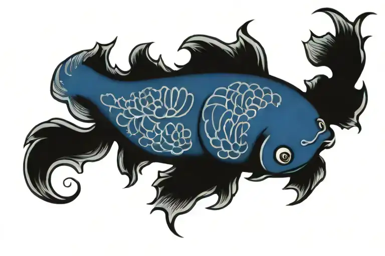 Blue Koi Fish