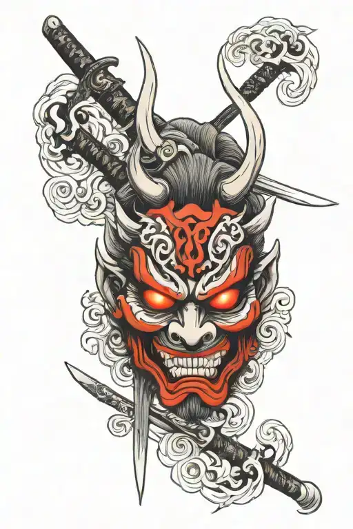 Oni Mask With Katana