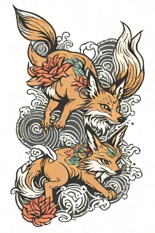 Eevee And A Wolf Surrounded