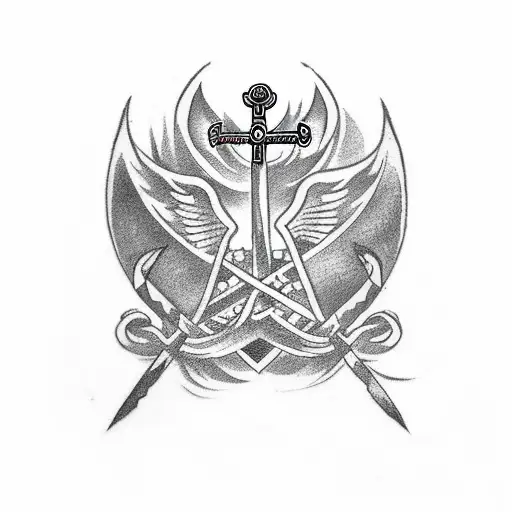 Anchor Croatian Flag And Angel