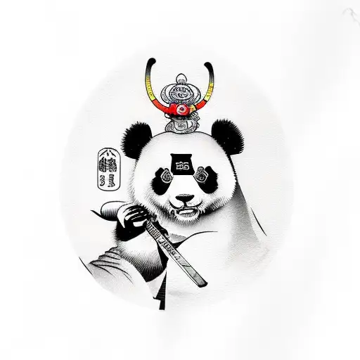 Panda With Swords