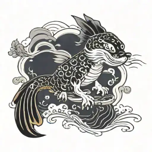 Snoopy Batman Pagoda Koi Fish