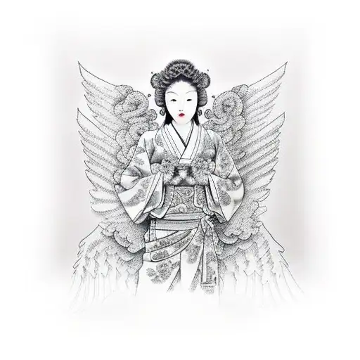 Guardian Angel With Curly Hair Watching Over Me