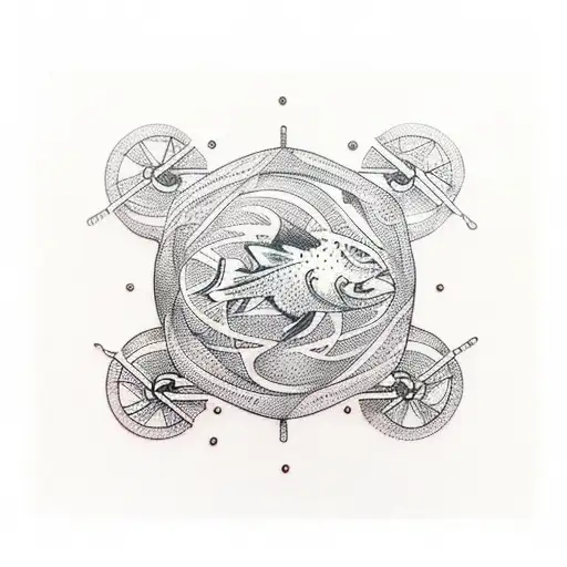 Minimal Fish Pedaling Bicycle Geometric