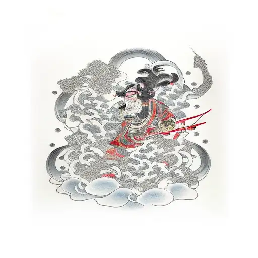 Katana With Kanji Long And Narrow