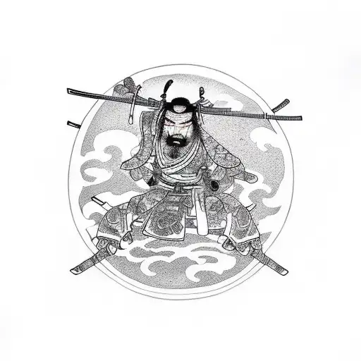 Samurai Em Cima De Um Sapo