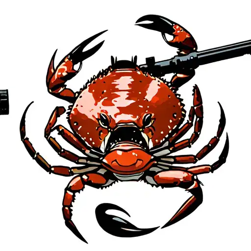 A Crab With A Sniper Rifle