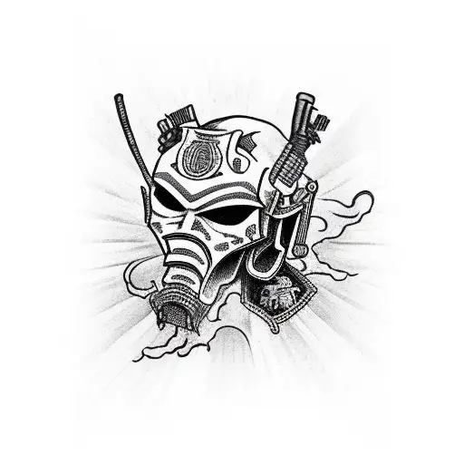 Iron Samurai With Ak 47