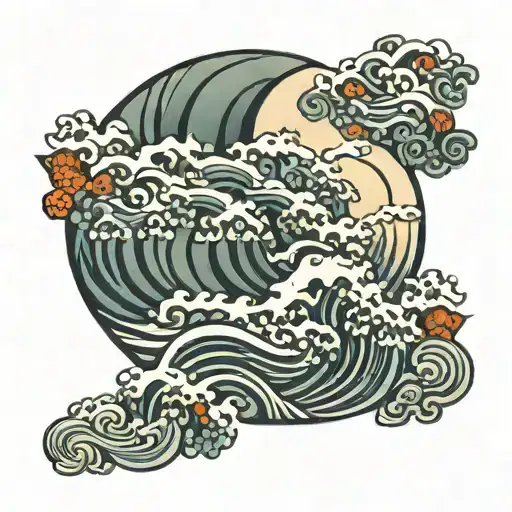 Waves Cloud Background