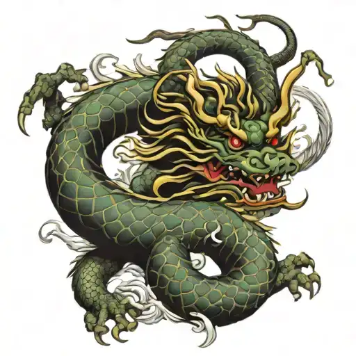 Japanese Dragon Wrapped