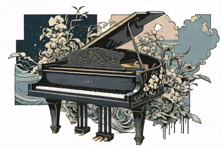 Broken Piano Keyboard At The Sky Lake