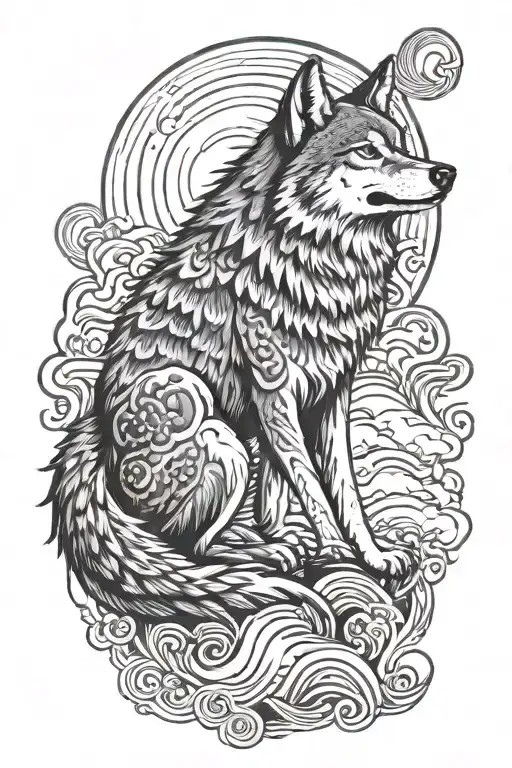 Wolf Howling At The Moon