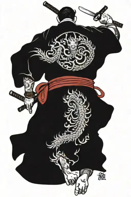 Bushido Warrior Back Tatto