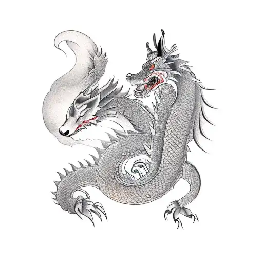 Mechanical Dragon And Fox