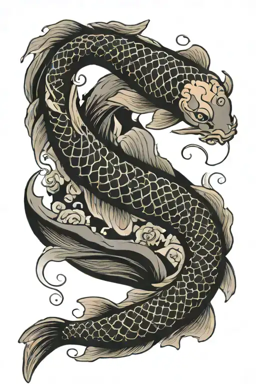 Two Koi Fish Yin Yang