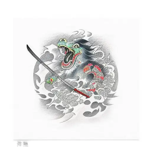 Blutiges Katana Bei Vollmond