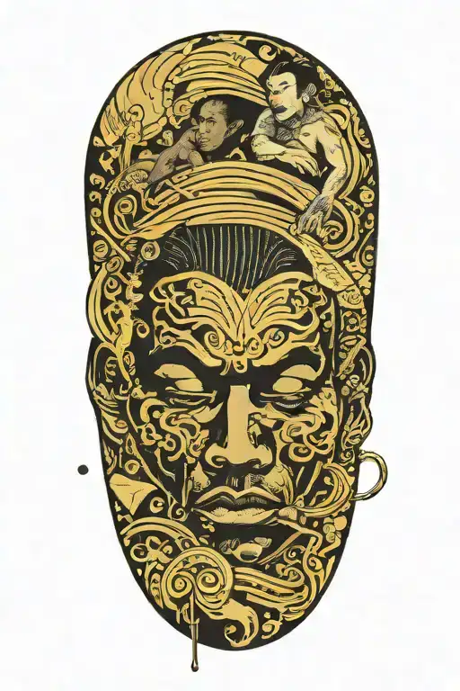 Black Man With Falling Money