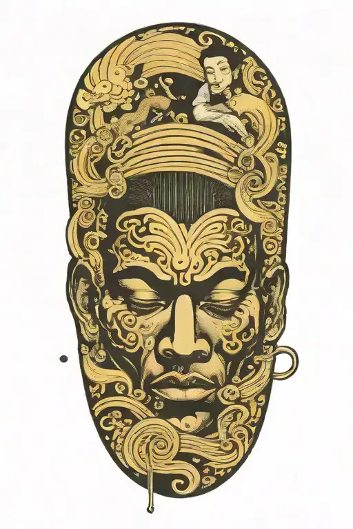 Black Man With Falling Money