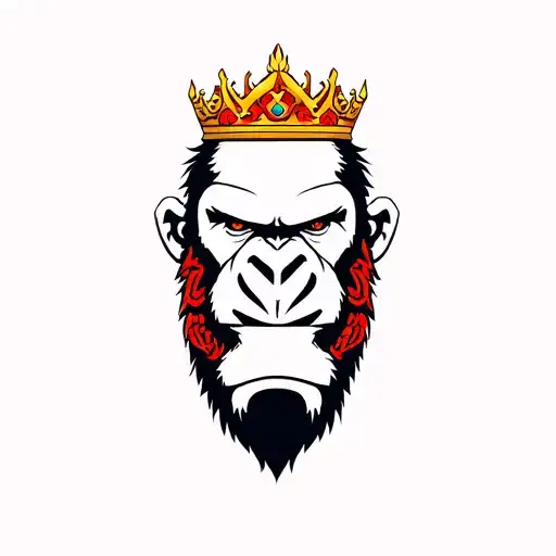 King Gorilla Mafia Boss With Muscle