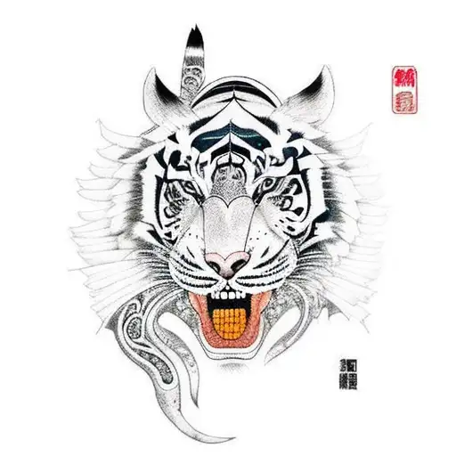 Warrior Woman With Tiger