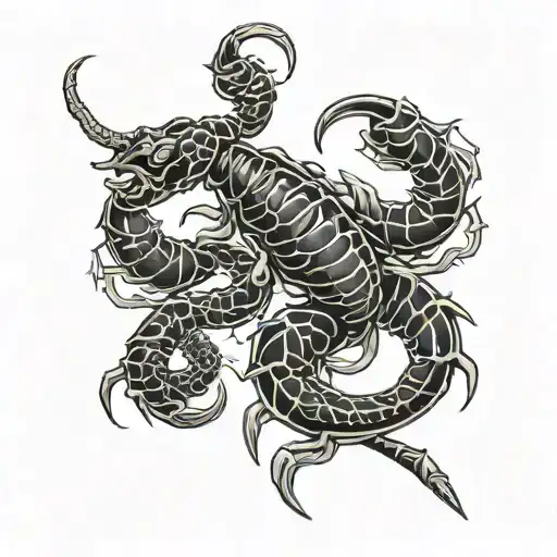 Scorpion With Tail Turning Into A Sword