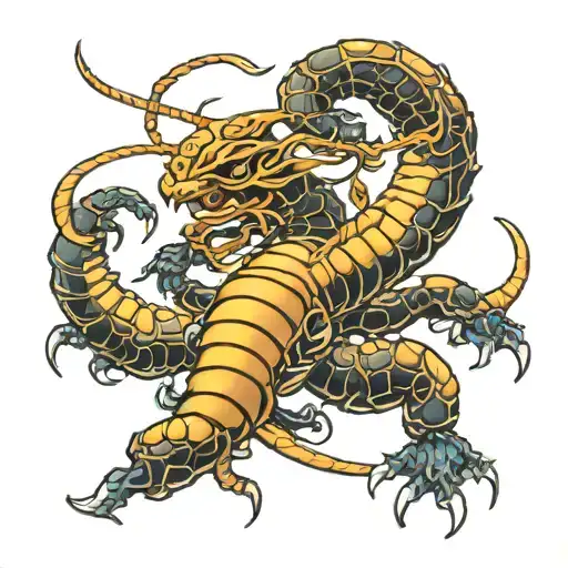 Scorpion With Tail Turning Into A Sword