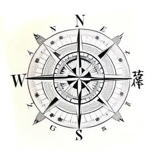 Compass With Barber Styles