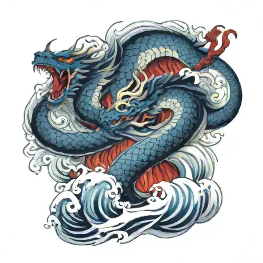 Dragon In The Raging Sea