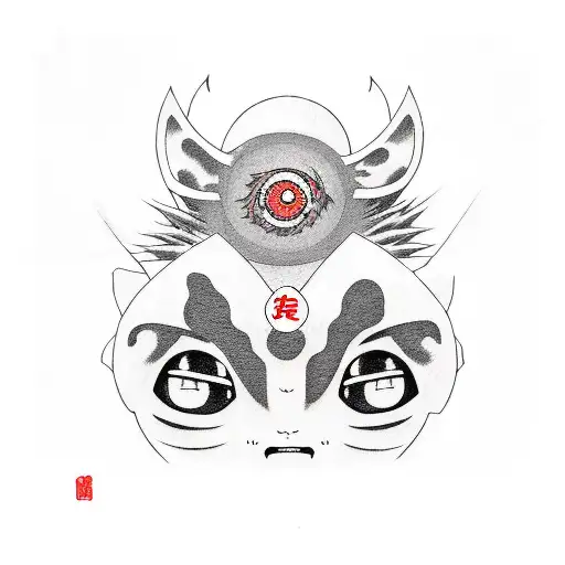 Itachi Uchiha And Nefepitou Crouching And Ryuuk Behind Them