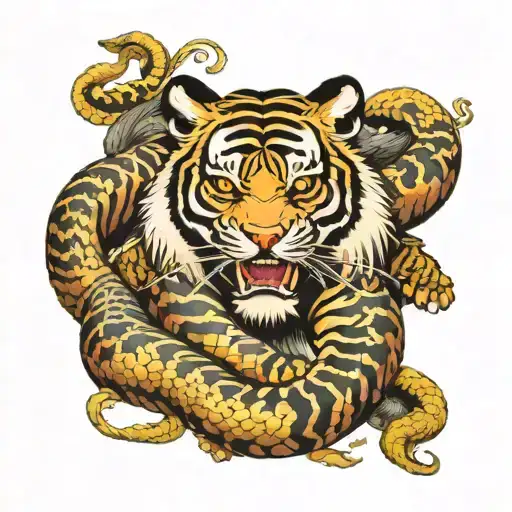 Tiger And Snake Wrapped