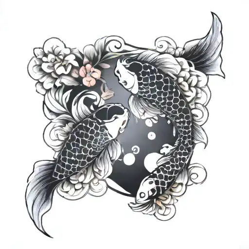 Koi Fish Yin Yang