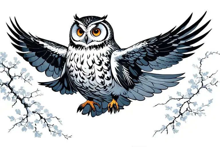 Ghostly Owl In Flight